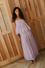 Hoss Intropia Saia com pregas midi Rania Roxo