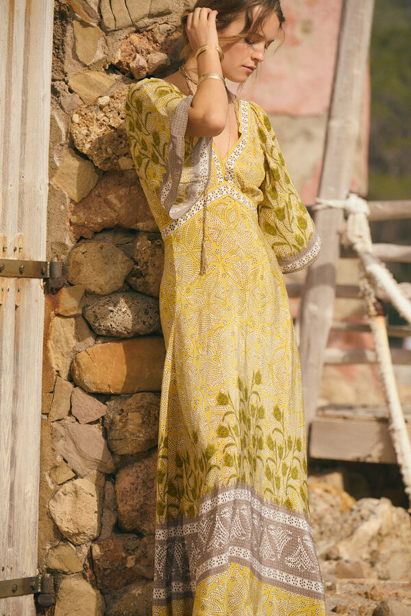 Hoss Intropia Leonora. Vestido estampado Amarillo