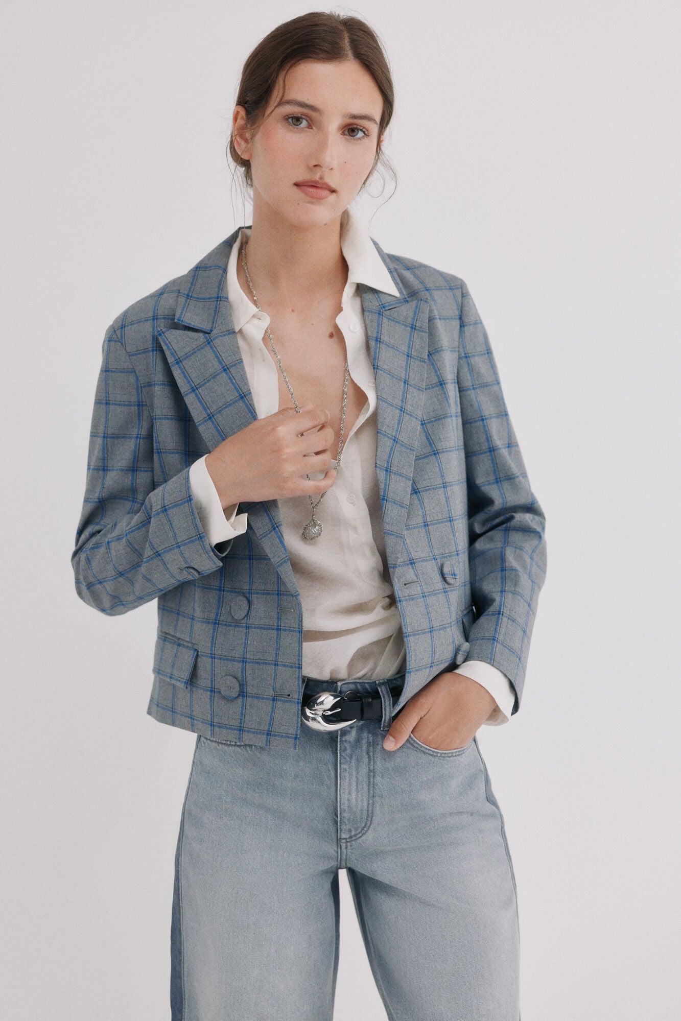 Hoss Intropia Estela. Blazer aos quadrados