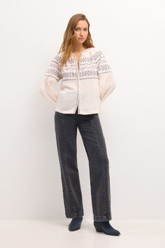 Hoss Intropia Cenille. Blusa bordada Marfil