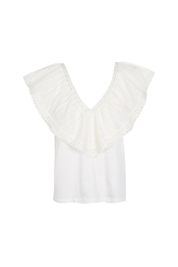 Hoss Intropia T-shirt com folho Malaika Ecru
