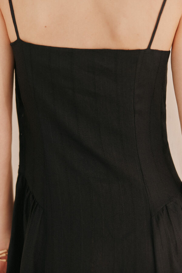 Hoss Intropia Lia. Vestido com godetes Preto