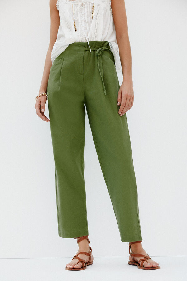 Hoss Intropia Paz. Calças com laçada Verde