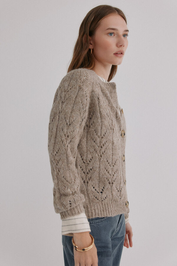 Hoss Intropia Ivette. Casaco de malha vazado Castanho