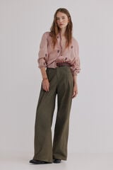 Hoss Intropia Carina. Blusa bordada Verde