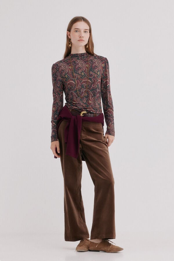 Hoss Intropia Prunela.Pantal&oacute;n tiro medio Gris