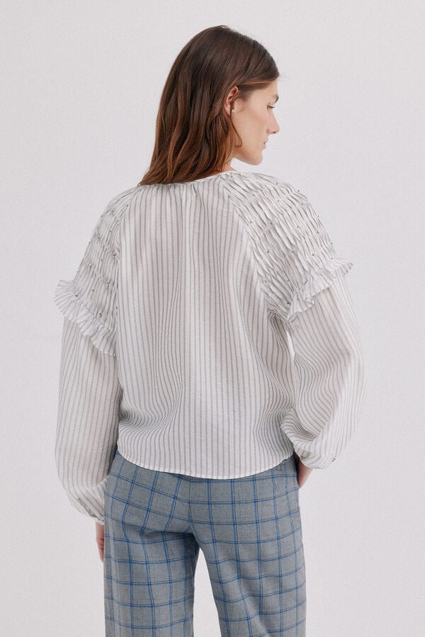 Hoss Intropia Cedra. Blusa de riscas Azul
