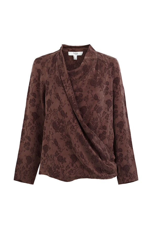 Hoss Intropia Blusa jacquard . Concha Castanho