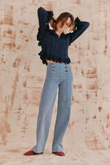 Hoss Intropia Caroline. Blusa cuello. Azul marino