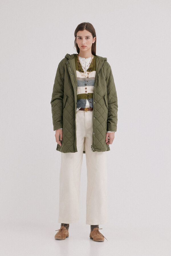 Hoss Intropia Daneris. Casaco midi Khaki