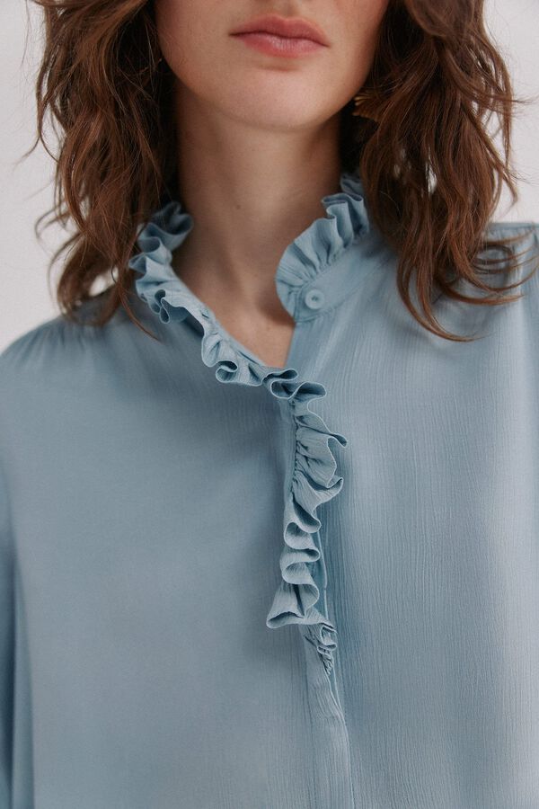 Hoss Intropia Carlota. Blusa rom&acirc;ntica Azul