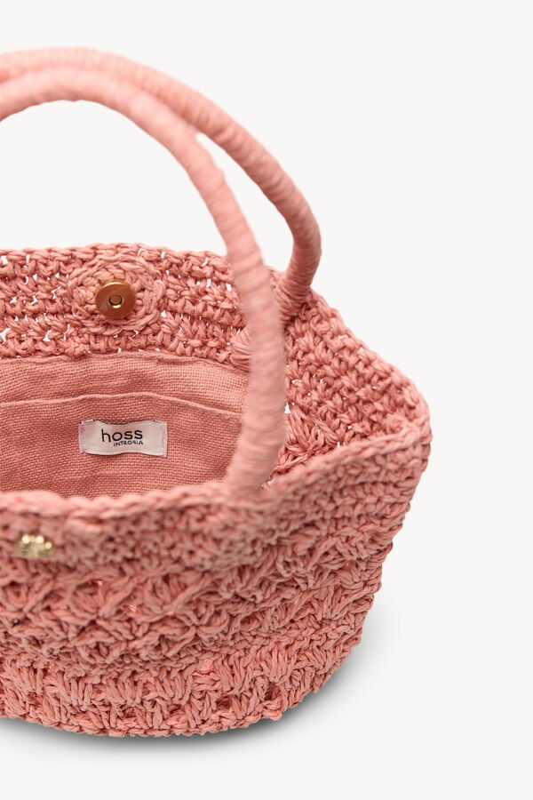 Hoss Intropia Nunile. Mini bolso fibras naturales Rosa
