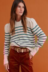 Hoss Intropia Ninnette. Jersey a rayas Estampado blanco