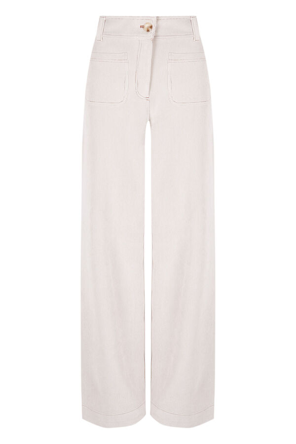 Hoss Intropia Payton. Pantalón de pana Marfil