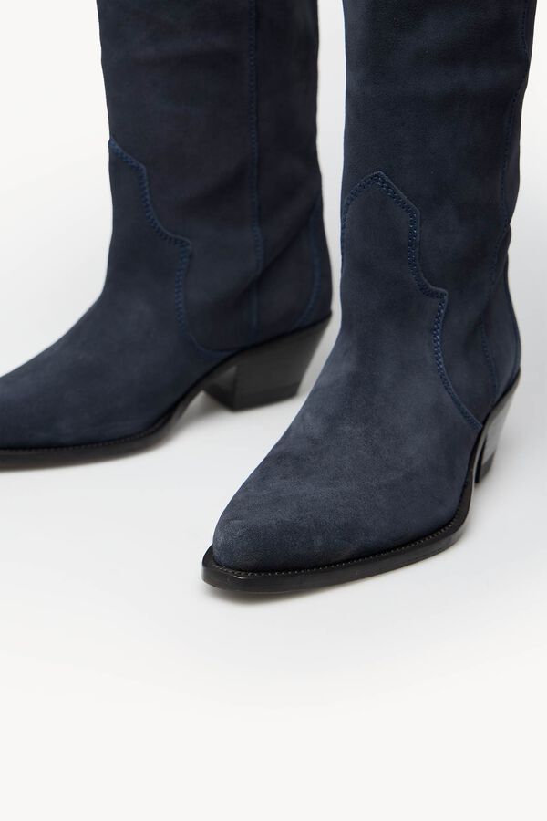 Hoss Intropia Nadia. Botas altas de serraje Gris