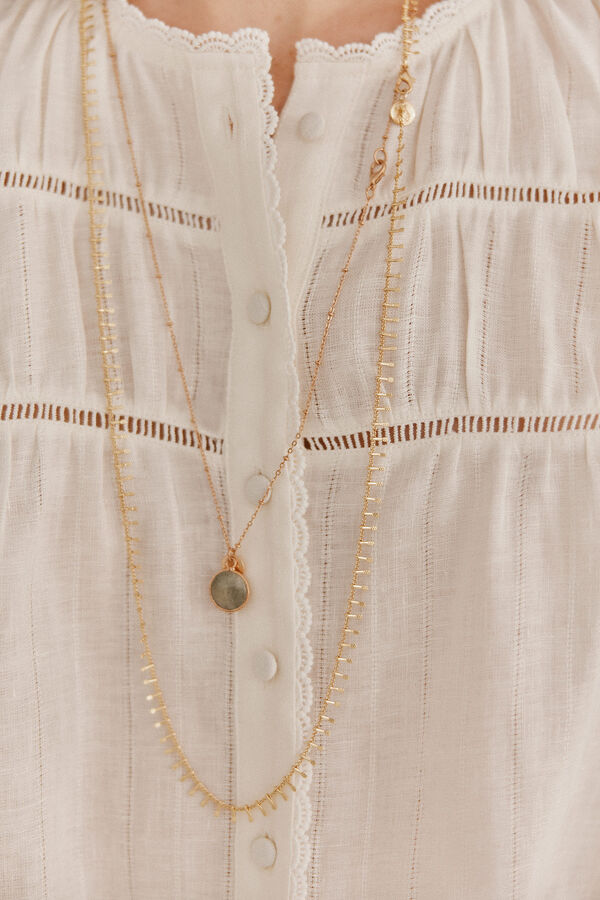 Hoss Intropia Cira. Blusa de lino Marfil