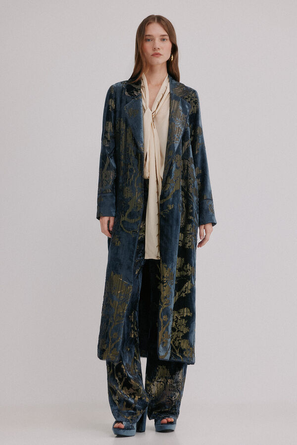 Hoss Intropia Elodie. Casaco jacquard Azul