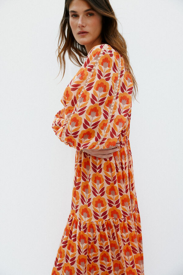 Hoss Intropia Alicia. Vestido midi Naranja
