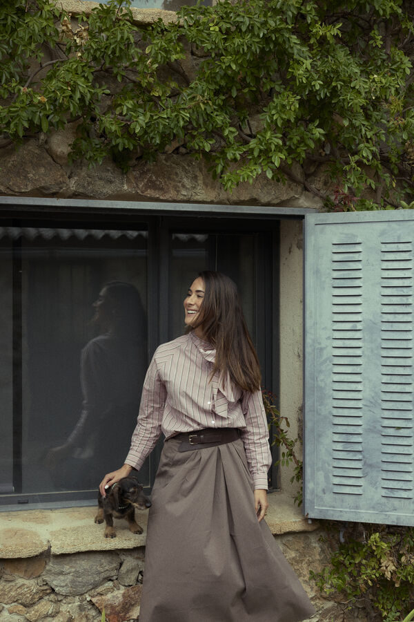 Hoss Intropia Cecile. Camisa len&ccedil;o Subiu
