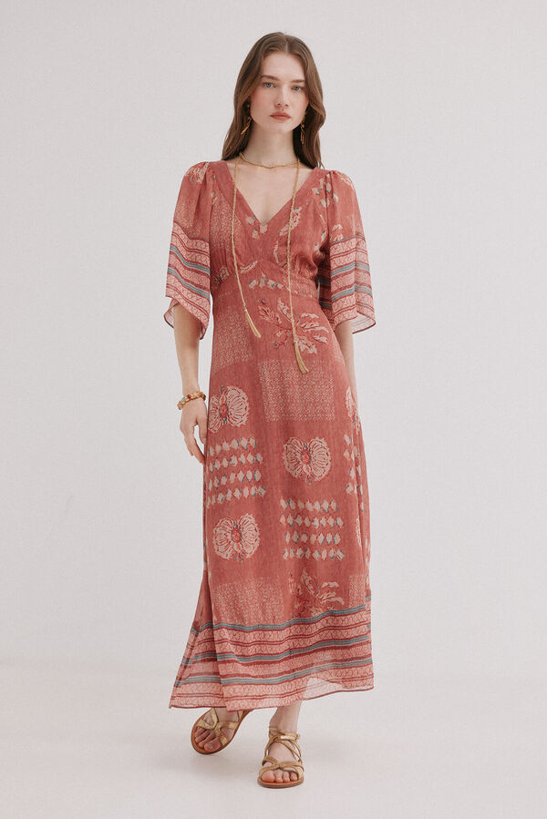 Hoss Intropia Ana. Vestido midi fluido Multicolorido