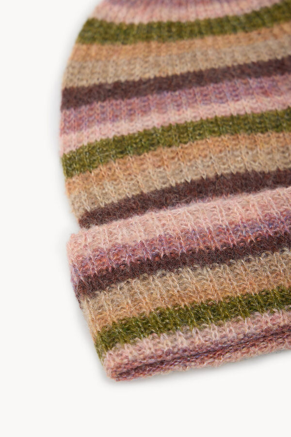 Hoss Intropia Naroa. Gorro de punto multirayas Marfil