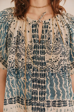 Hoss Intropia Casiopea. Top estampado. Beige