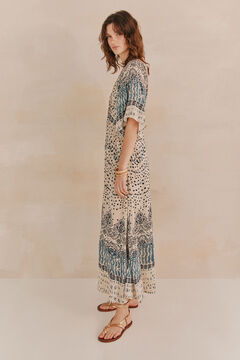 Hoss Intropia Amelia. Vestido bordado. Beige