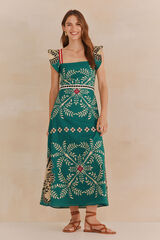 Hoss Intropia Amandine. Vestido estampado Estampado Verde