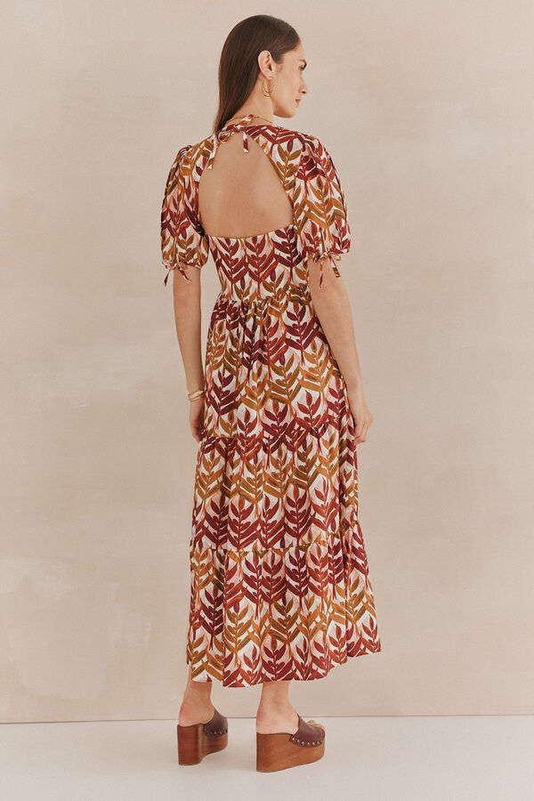 Hoss Intropia Artemisa. Vestido étnico Estampado Marron