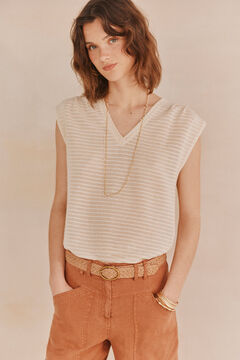 Hoss Intropia Mariana. T-shirt riscas Ecru