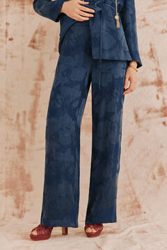 Hoss Intropia Pili. Pantalones jacquard Azul marino