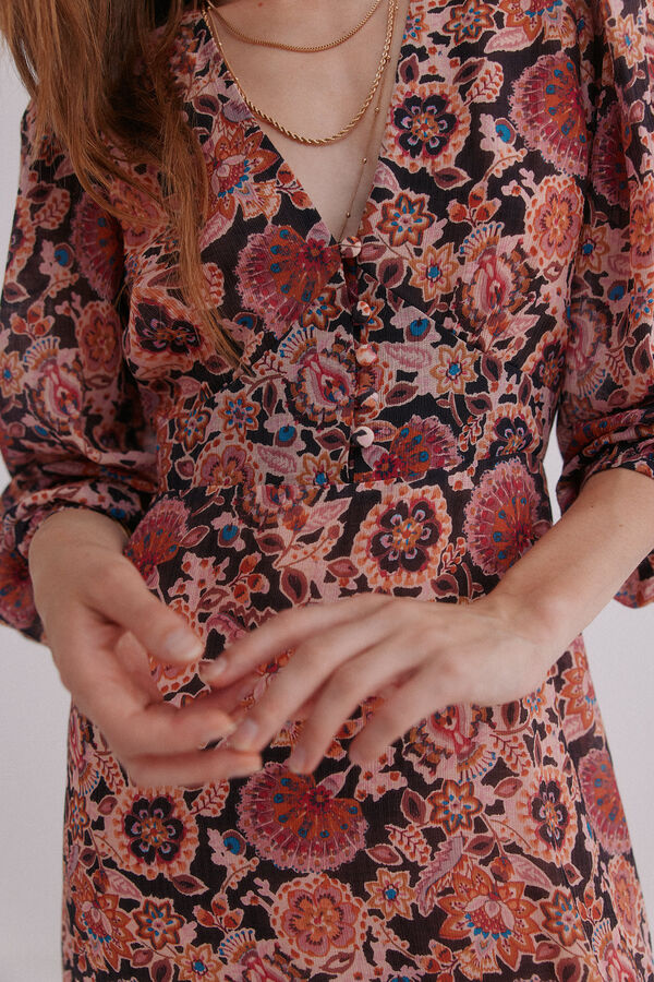 Hoss Intropia Aitana. Vestido estampado Castanho