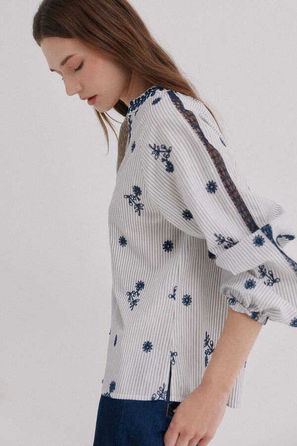 Hoss Intropia Casey. Blusa &agrave;s riscas Azul