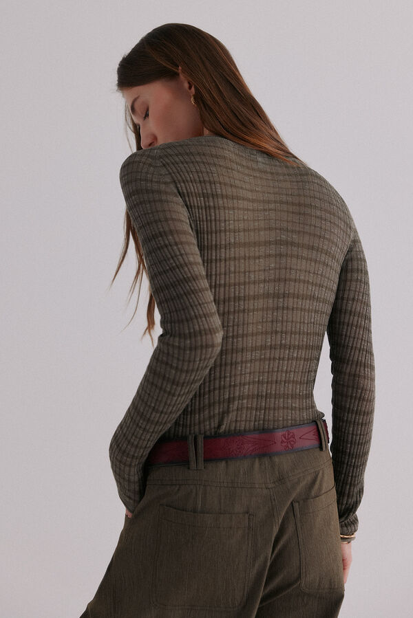 Hoss Intropia Nadine. Riscas estampado listrada Verde