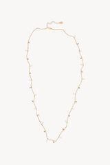 Hoss Intropia Lena. Collar Perlitas Blancas Dorado