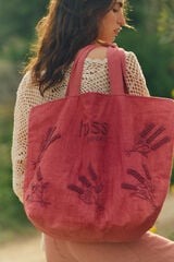 Hoss Intropia Nina. Bolso shopper bordado Rosa