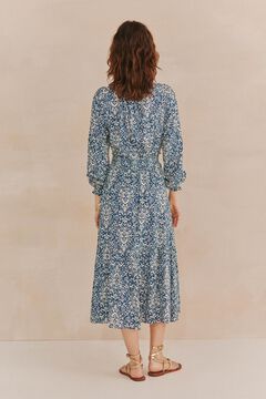 Hoss Intropia Lía Vestido estampado paneles Azul