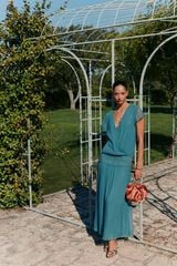 Hoss Intropia Ander. Vestido abalorios Verde
