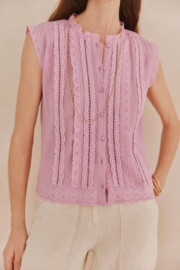 Hoss Intropia Gloria. Blusa bordada Lila