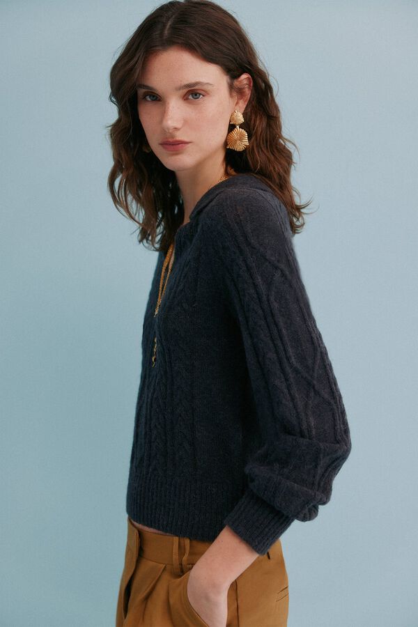 Hoss Intropia Indie. Jersey trenzado Gris