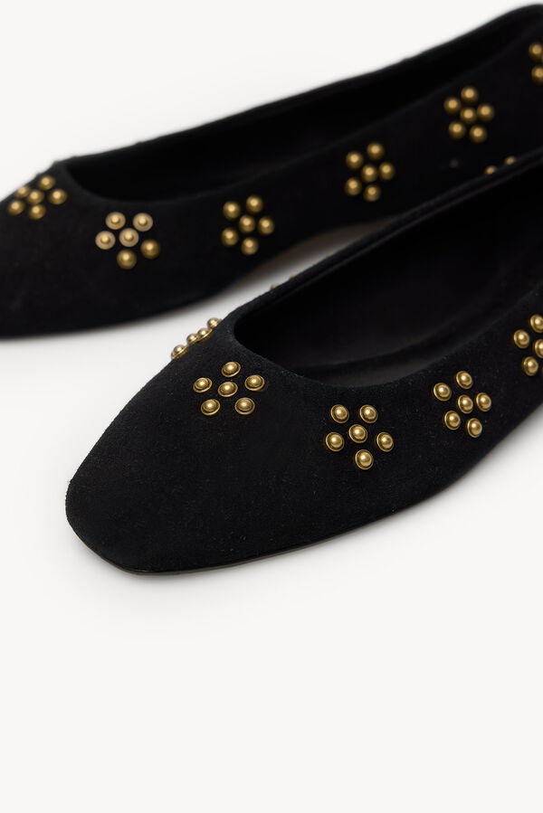 Hoss Intropia Maitane. Bailarinas de croute com tachas Preto