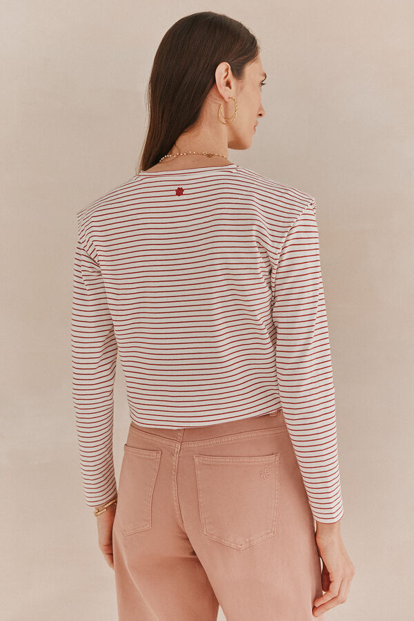Hoss Intropia Fabia. Camiseta marinera Coral