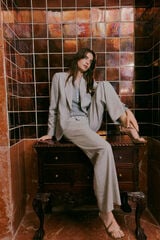 Hoss Intropia Bimba. Cal&ccedil;as de alfaiataria Cinzento