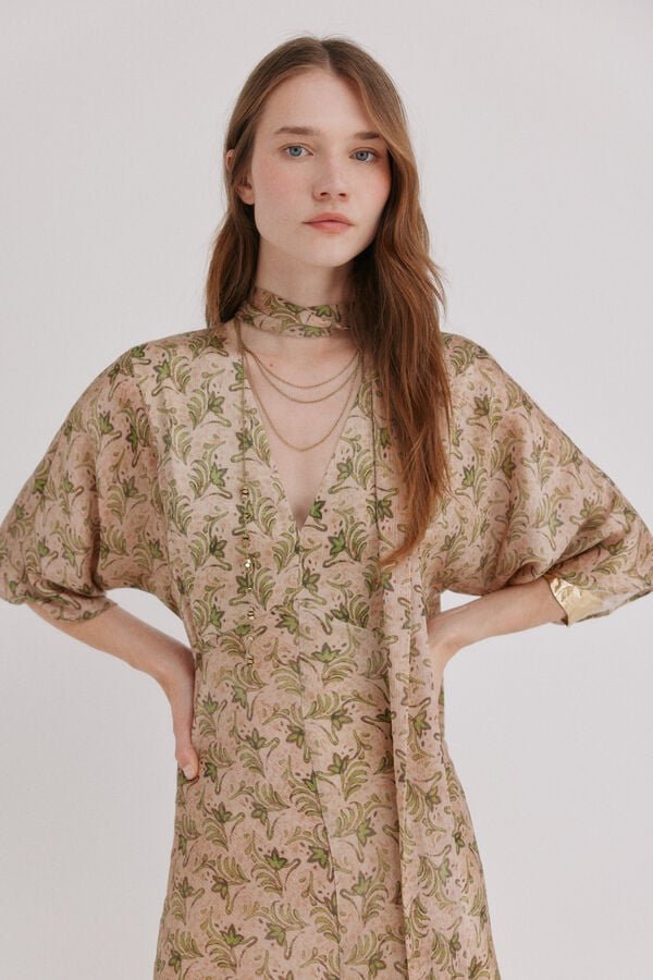Hoss Intropia Astrid. Vestido acetinado Multicolorido