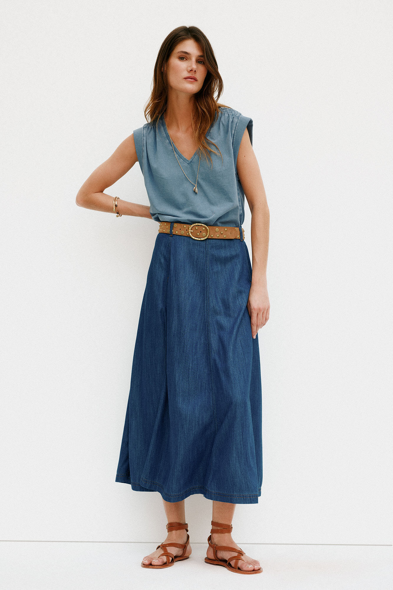 Hoss Intropia M&oacute;nica. Camiseta plissada