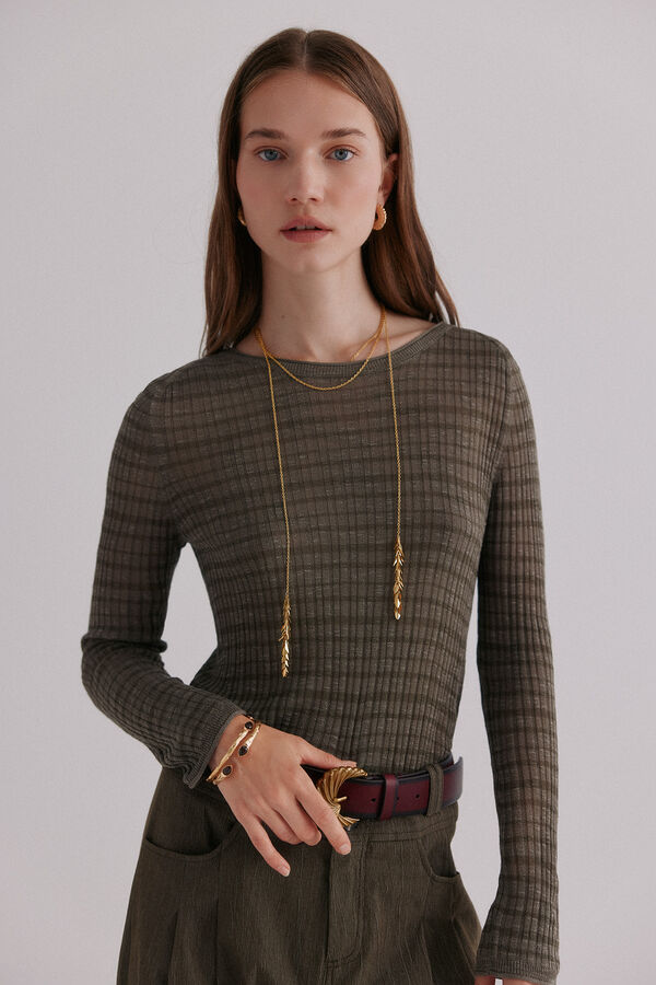 Hoss Intropia Nadine. Riscas estampado listrada Verde