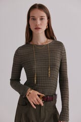 Hoss Intropia Nadine. Riscas estampado listrada Verde
