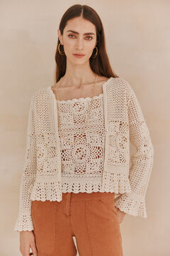 Hoss Intropia Sia. Jaqueta de crochet Ecru