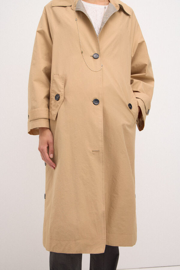 Hoss Intropia Danae. Trench coat longo oversized Ecru