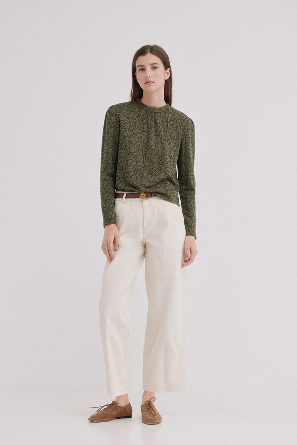 Hoss Intropia Mirel. T-shirt textura Khaki